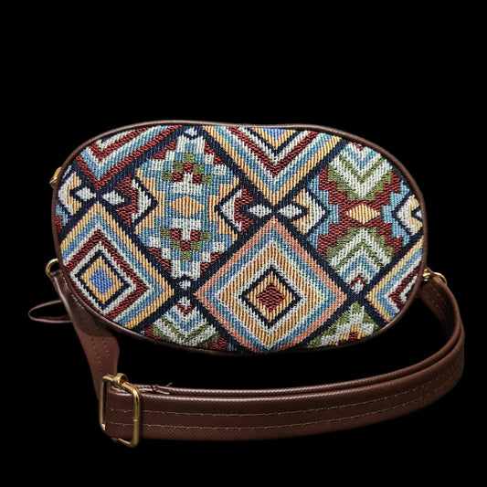 Handcrafted Printed Jute Sling Bag for Girls & Women