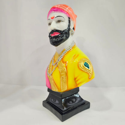 Shivaji Maharaj Statue Shivaji Maharaj Multicolour Idol Chatrapati Shivaji Maharaj Decorative Showpiece for Gift Shivaji Maharaj Statue