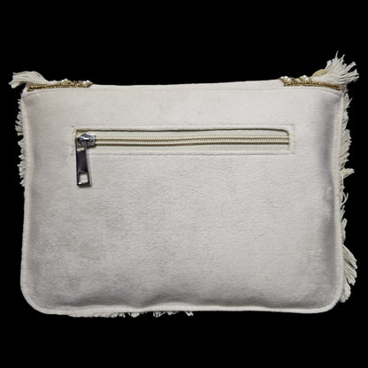 Stylish Vintage Banjara Fabric Designer Clutch For Women Trendy Handbag with Golden Chain Strap