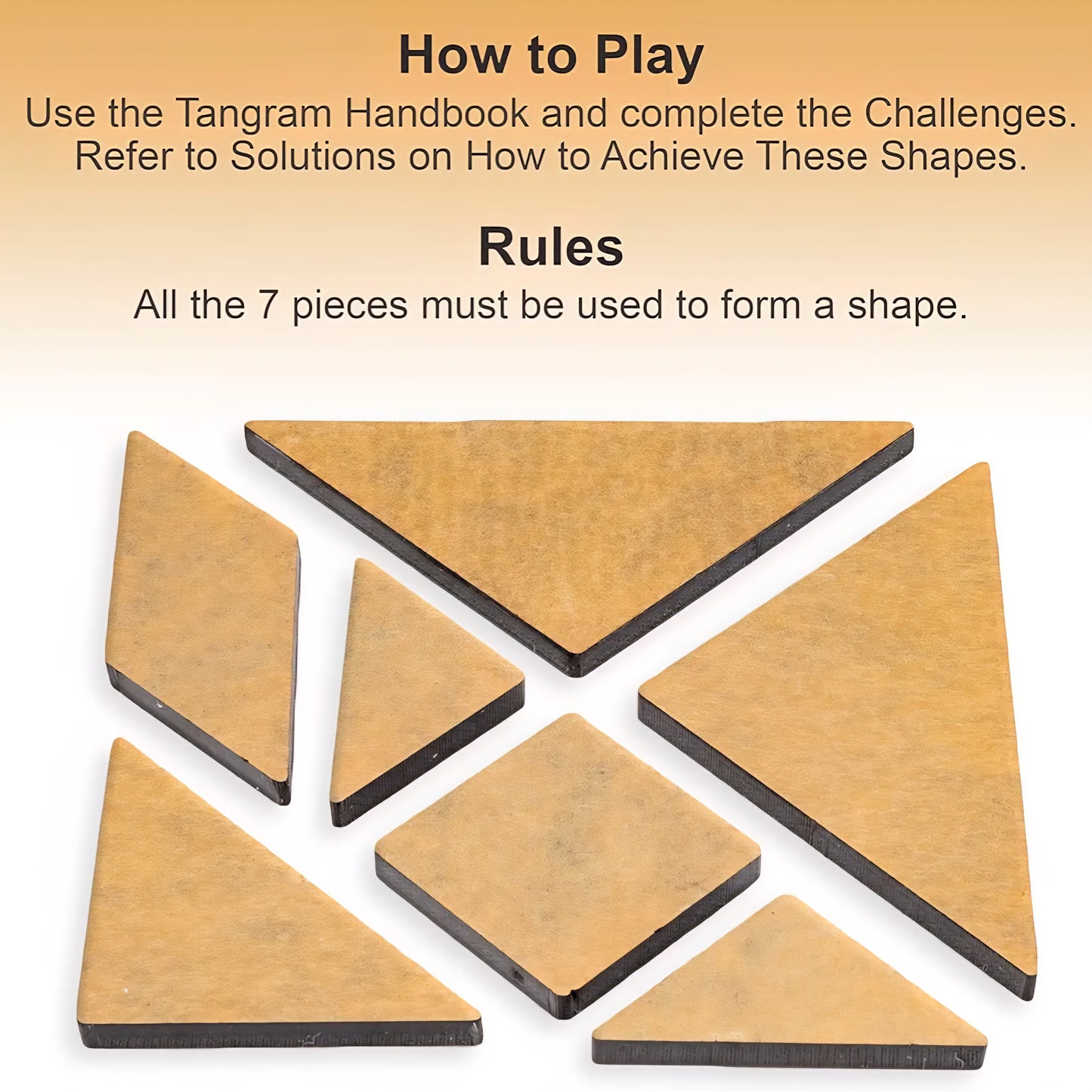 Tangram Puzzle 7 Pieces and 786 Patterns Educational Jigsaw Puzzle Game of Shapes for Mind Development of Kids