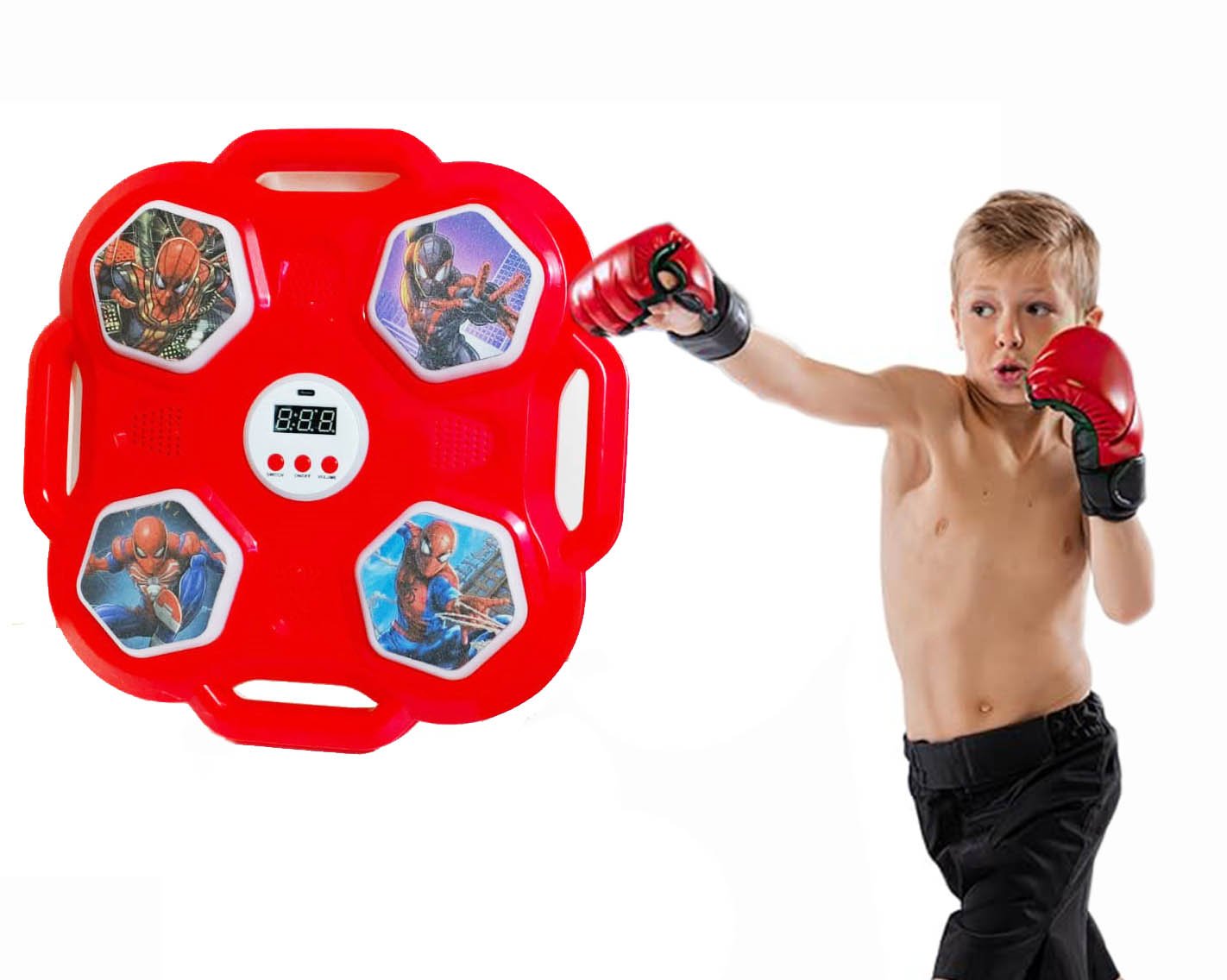 Spider man Boxing Target Toy for Kids with Music