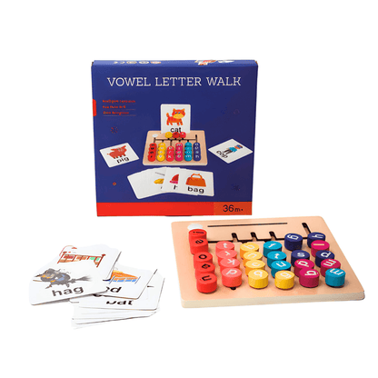 Wooden Letter Blocks Moveable Spinning Alphabet Matching Blocks Words Spelling Reading Educational Toys for Kids Phonics Toy  Spell Games Learning Toy  Alphabet Learner Multicolour Toy