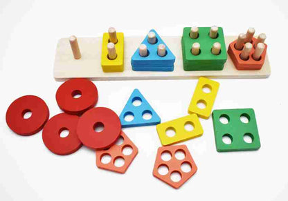 Wooden Geometric Sorting Board Kids Educational Toys For kids Learning And Brain Development