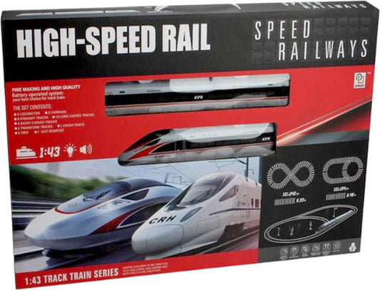 High Speed Railway Train Simulation Sound Light Car Model Ornament Education Realistic Train Toys