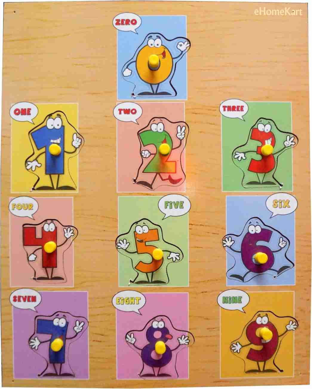 Educational Numerical Jigsaw Puzzles for Kids Learning Toys Kit peg Puzzle Board Game Educational Toy For kids Learning and Brain Development